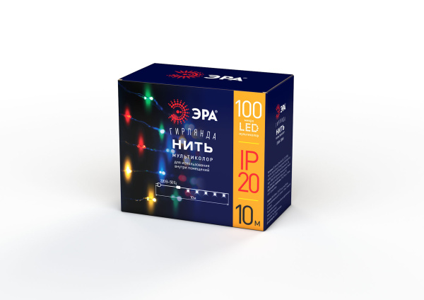 купить Гирлянда нить 10м мультицвет 100свд с контроллером IP20 серебро провод статич.свечение в Ухте Гирлянда нить 10м мультицвет 100свд с контроллером IP20 серебро провод статич.свечение