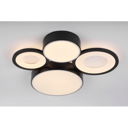 купить Светильник потолочный (люстра) свд 87Вт 3000К-6000К 4238лм белый/черный пульт диммер  в Ухте Светильник потолочный (люстра) свд 87Вт 3000К-6000К 4238лм белый/черный пульт диммер