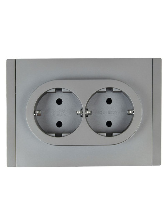 купить Фортепиано сталь розетка скрытая 2-мест заземление быстрозажим. клем. IP20  в Ухте Фортепиано сталь розетка скрытая 2-мест заземление быстрозажим. клем. IP20