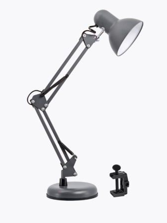 Светильник настольный 60Вт E27 антрацит подставка/струбцина Ultra LIGHT
