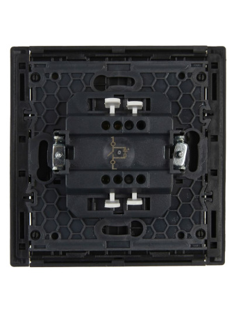 Фортепиано серый выключатель 1кл с подсветкой скрытая 10А IP20 