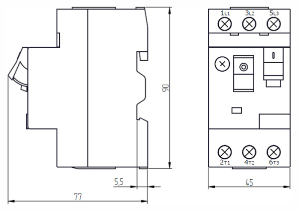 Автомат защиты двигателя 20-25А ПРК32 КЭАЗ