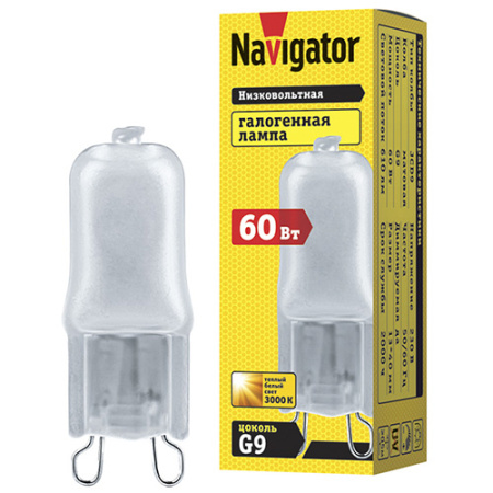 купить Лампа капсула галоген G9 60Вт 610лм матовая Navigator  в Ухте Лампа капсула галоген G9 60Вт 610лм матовая Navigator
