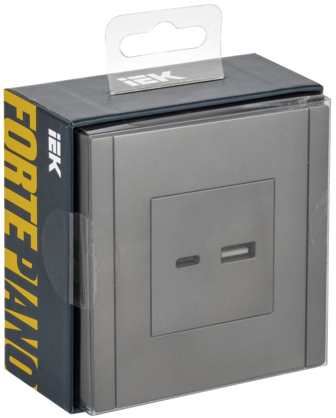 купить Фортепиано сталь механизм USB A+C скрытая 2-ая 3,1А в Ухте Фортепиано сталь механизм USB A+C скрытая 2-ая 3,1А