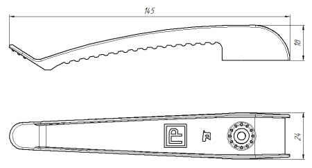 Держатель кабеля односторонний 0-10мм пластик черный ПРОМРУКАВ 20шт