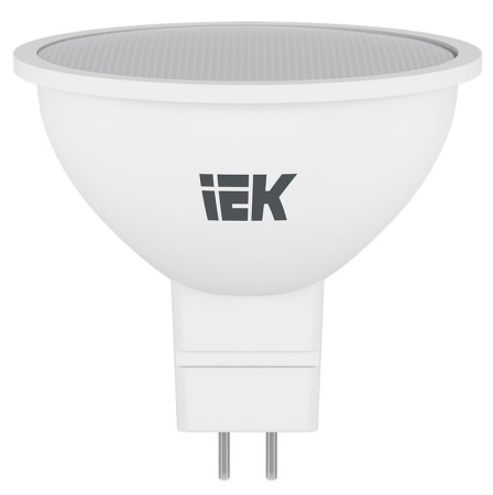 Лампа свд 220В GU5.3 5Вт 6500К 500лм MR16 матовая IEK 