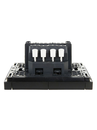 Фортепиано черный переключатель 2кл с подсветкой скрытая 10А IP20 