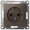 AtlasDesign мокко розетка скрытая 1-мест заземление IP20 