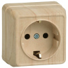 купить Октава сосна розетка открытая 1-мест заземление IP20  в Ухте Октава сосна розетка открытая 1-мест заземление IP20