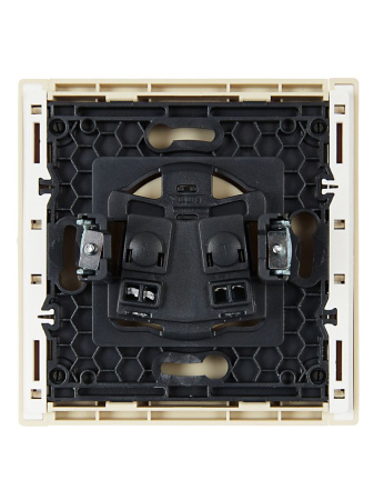 купить Фортепиано ваниль розетка скрытая 1-мест шторки IP20  в Ухте Фортепиано ваниль розетка скрытая 1-мест шторки IP20