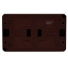AtlasDesign Profi54 коричневый розетка открытая 2-мест заземление шторки IP54 