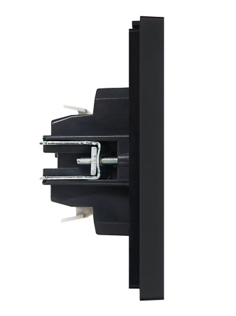 Фортепиано черный выключатель 2кл с подсветкой скрытая 10А IP20 