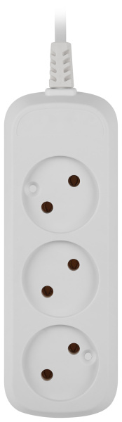 купить Удлинитель 3-мест 3м ПВС 2*0,75 белый PlexUp   в Ухте Удлинитель 3-мест 3м ПВС 2*0,75 белый PlexUp