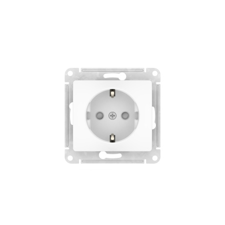 купить Атлас белый розетка скрытая 1-мест заземление шторки быстрозажим. клем. IP20  в Ухте Атлас белый розетка скрытая 1-мест заземление шторки быстрозажим. клем. IP20