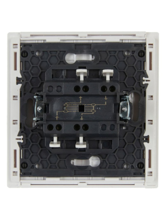 Фортепиано белый переключатель перекрестный 1кл скрытая 10А IP20 