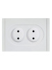 Фортепиано белый розетка скрытая 2-мест IP20 