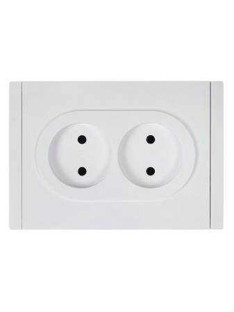 Фортепиано белый розетка скрытая 2-мест IP20 