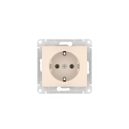купить Глосса бежевый розетка скрытая 1-мест заземление быстрозажим. клем. IP20  в Ухте Глосса бежевый розетка скрытая 1-мест заземление быстрозажим. клем. IP20