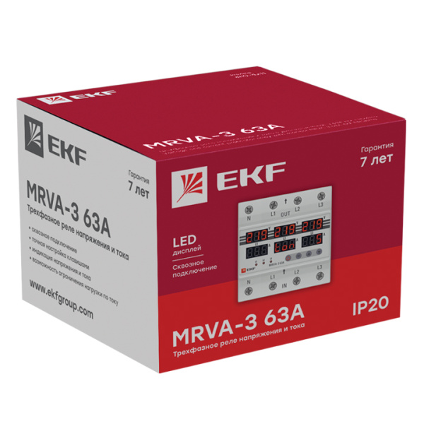 купить Реле напряжения и тока 3ф 63А 5мод MRVA EKF с дисп. в Ухте Реле напряжения и тока 3ф 63А 5мод MRVA EKF с дисп.