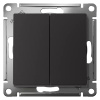 AtlasDesign карбон переключатель 2кл скрытая 10А IP20 быстрозажим.клем.  