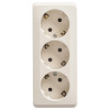 купить Этюд кремовый розетка открытая 3-мест заземление IP20  в Ухте Этюд кремовый розетка открытая 3-мест заземление IP20