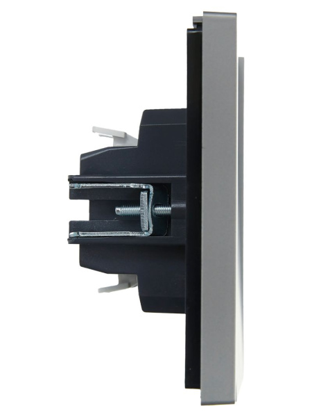 Фортепиано сталь переключатель перекрестный 1кл скрытая 10А IP20 