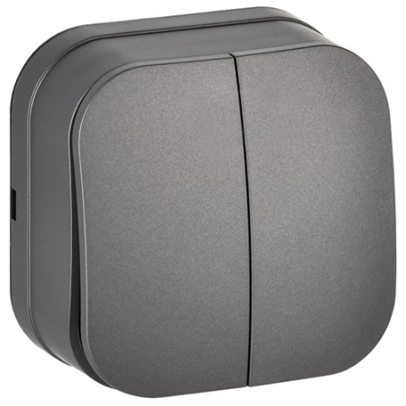 купить Глори сталь выключатель 2кл открытая 10А IP20   в Ухте Глори сталь выключатель 2кл открытая 10А IP20