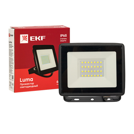 купить Прожектор свд 30Вт 6500К 5600лм черный IP65 110° Luma EKF в Ухте Прожектор свд 30Вт 6500К 5600лм черный IP65 110° Luma EKF