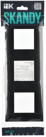 купить SKANDY Рамка 3-мест. SK-F03Bl черн. IEK в Ухте SKANDY Рамка 3-мест. SK-F03Bl черн. IEK