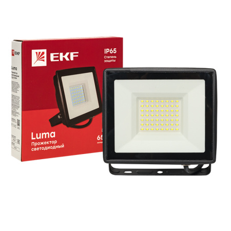 купить Прожектор свд 50Вт 6500К 4000лм черный IP65 110° Luma EKF  в Ухте Прожектор свд 50Вт 6500К 4000лм черный IP65 110° Luma EKF