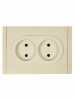 Фортепиано ваниль розетка скрытая 2-мест шторки быстрозажим. клем. IP20 