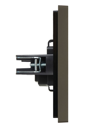 Фортепиано серый розетка скрытая 1-мест IP20 