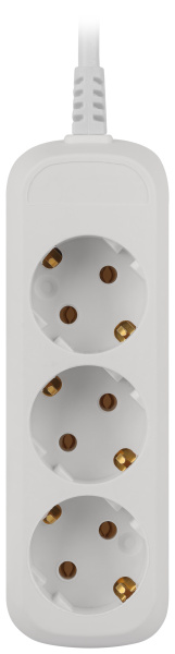 купить Удлинитель 3-мест 3м ПВС 3*1 белый PlexUp в Ухте Удлинитель 3-мест 3м ПВС 3*1 белый PlexUp