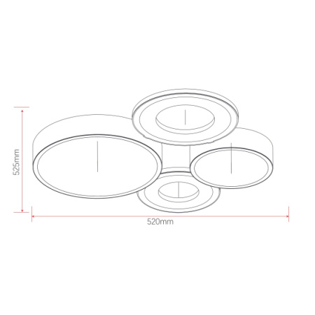 купить Светильник потолочный (люстра) свд 87Вт 3000К-6000К 4238лм белый/черный пульт диммер  в Ухте Светильник потолочный (люстра) свд 87Вт 3000К-6000К 4238лм белый/черный пульт диммер