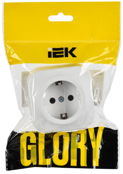 купить GLORY Роз. с з/к без з/ш о/у 16А РС20-3-ХБм бел. м. IEK в Ухте GLORY Роз. с з/к без з/ш о/у 16А РС20-3-ХБм бел. м. IEK