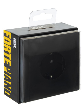 купить Фортепиано черный механизм розетки скрытая 1-мест заземление IP20  в Ухте Фортепиано черный механизм розетки скрытая 1-мест заземление IP20