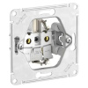 AtlasDesign карбон розетка скрытая 1-мест заземление шторки быстрозажим. клем. IP20 
