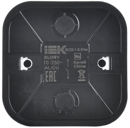 купить Глори черный выключатель 1кл открытая 10А IP20  в Ухте Глори черный выключатель 1кл открытая 10А IP20