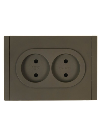 Фортепиано серый розетка скрытая 2-мест шторки IP20 