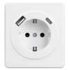 купить MIELE ROUND Розетка 1-ая с/з с/у з/ш 16А с USB A+C быстрой зарядки 5В/3А белая KRANZ в Ухте MIELE ROUND Розетка 1-ая с/з с/у з/ш 16А с USB A+C быстрой зарядки 5В/3А белая KRANZ